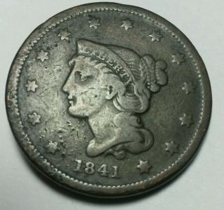 1841 N - 2 Large Cent 5