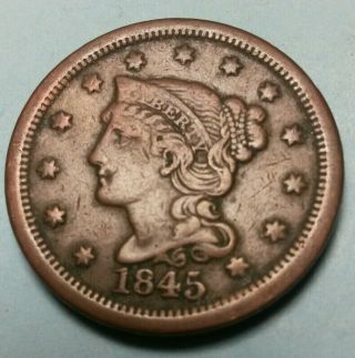 1845 N - 4 Large Cent 5