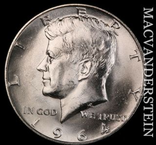1964 - D Kennedy Half Dollar - Gem Brilliant Uncirculated I3495