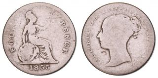 Fb.  366} Great Britain 4 Pence 1855 / Silver / F