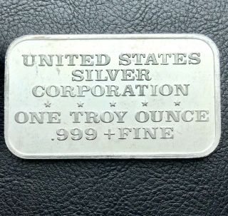 The Miller Only 500 Minted 1 oz.  999 Fine Silver Art Bar USSC Reverse (0821) 2