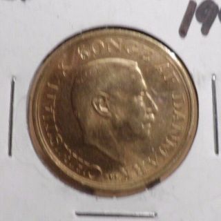Circulated 1942 1 Krone Denmark Coin (72616)