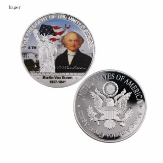 Us 8th President Metal Coin Collectible Martin Van Buren Famous Person Gifts
