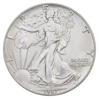 Better Date 1987 American Silver Eagle 1 Troy Oz.  999 Fine Silver 979