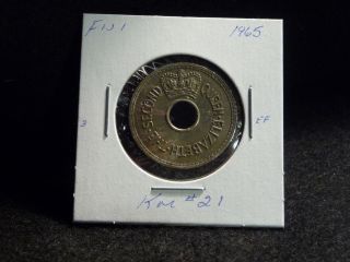 Fiji : 1965 1 Penny Coin (circ. ) (3013) Km 21