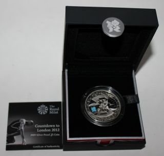 2009 Countdown To London Sterling Silver Proof 5 Lb Coin With