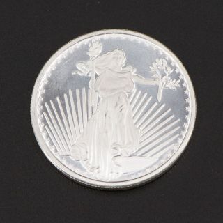 999 Fine Silver - Silvertown Saint Gauden Eagle Bullion Round Coin - 1 Troy Oz