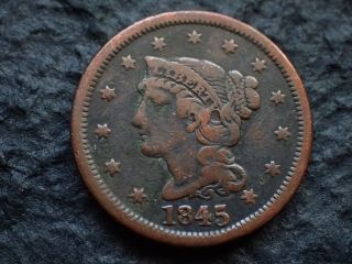 1845,  One Cent,  U.  S.  A. ,  In Canada