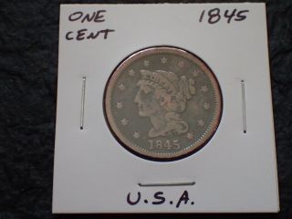 1845,  One cent,  U.  S.  A. ,  in Canada 3