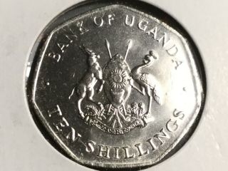 Uganda 1987 10 Shilling Coin Bu