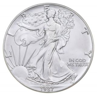 Better Date 1987 American Silver Eagle 1 Troy Oz.  999 Fine Silver 730