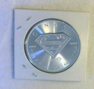 1x Superman 1 Oz Silver 5 Dollar Coin From Canada Uncirculated