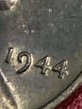 One Old RARE 1944 Lincoln WHEAT PENNY NO MARK.  Only 1944 doubling 4
