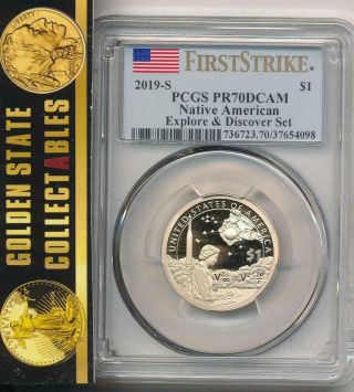 2019 S $1 Sacagawea Dollar From The Explore,  Discover Set Pcgs Pr70 Dcam 1st St