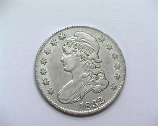 1832 Capped Bust Silver 50 Cents Choice About Uncirculated