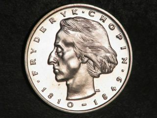 Poland 1972 50 Zlotych Chopin Silver Proof