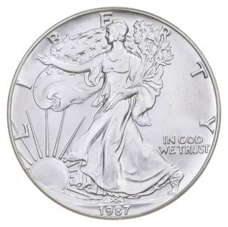 Better Date 1987 American Silver Eagle 1 Troy Oz.  999 Fine Silver 975