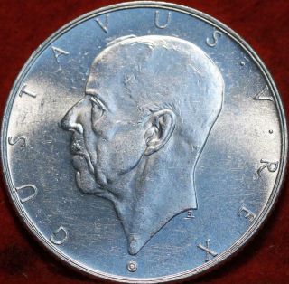Uncirculated 1938 Sweden 2 Kroner Silver Foreign Coin