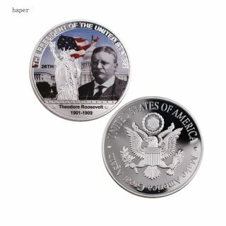 Creative Us 26th President World Coin Theodore Roosevelt Challenge Silver Coin