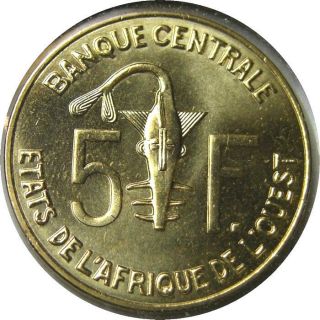 Elf West African States 5 Francs 1971 Taku