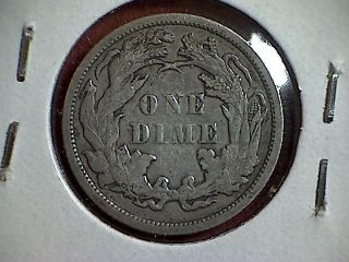 1873 Seated Liberty Dime With Arrows 10 cents.  900 Silver 2