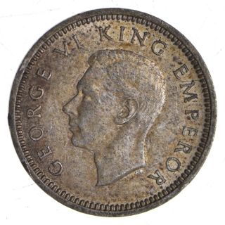 1944 Zealand 3 Pence - World Silver Coin 903