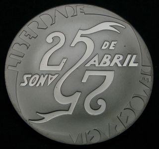 Portugal 1000 Escudos 1999 Proof - Silver - Revolution Of April 25 - 1434