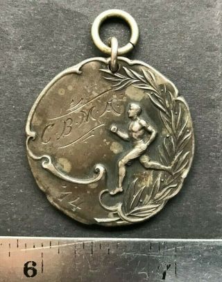 Puerto Rico 1914 C.  B.  M.  A.  Sterling Silv.  Pole Vault 1st Prize Medal Vives Family
