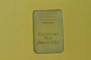 Norman Rockwell Best Loved Post Covers DOCTOR & DOLL 1 Oz Pure Silver Bar {B27} 4