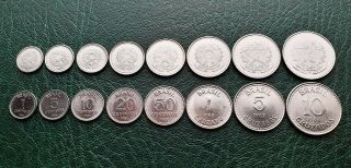 Brazil Unc Set Of 8 Coins 1 5 10 20 50 Cruzeiros 1 5 10 Cruzados 1986 1987 1988