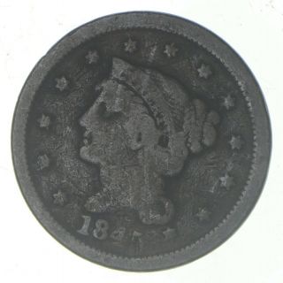 1845 - Us Type Coin Braided Hair Large Cent 126