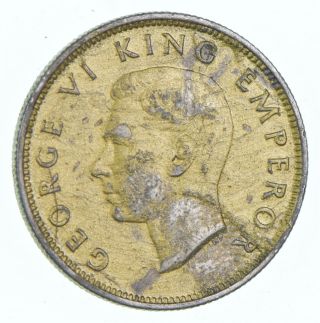 Silver - World Coin - 1937 Zealand 1 Florin - World Silver Coin - 11.  3g 584