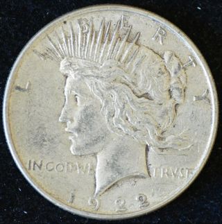 1922 Xf Peace Silver Dollar 3 -