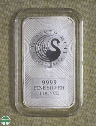Australia Silver Bar - The Perth - 1 Ounce - 9999 Fine Silver