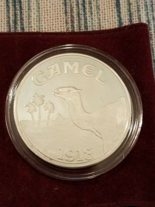 1 Oz Silver 1993 Joe Camel Commemorative 1 Troy Oz.  999 Silver Coin W/ Pouch