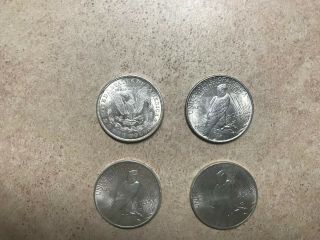 1921 Morgan 1922,  1923 & 1924 Silver Peace Dollar GREAT Detail 4