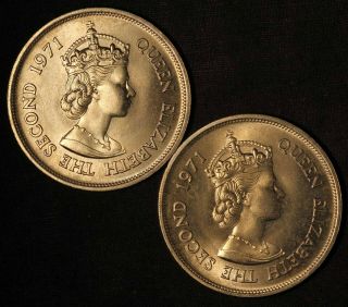 1971 Mauritius 10 Rupees (copper - Nickel) - Usa
