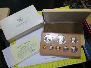 Cook Islands 1977 Proof Set Franklin Issue Deep Cameo Coins ✮no Reserve✮