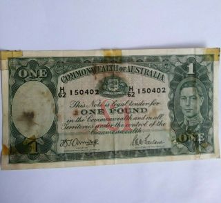 Australia,  One Pound Banknote,  (1953 - 64 Series),  - U.  S.  A.