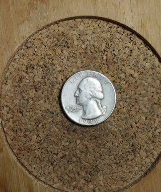 1948 P 25c Washington Quarter 90 Silver Coin Wq792 Old " Tuck "