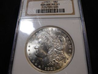 Y20 Usa 1921 Morgan Silver Dollar Ngc Ms - 65