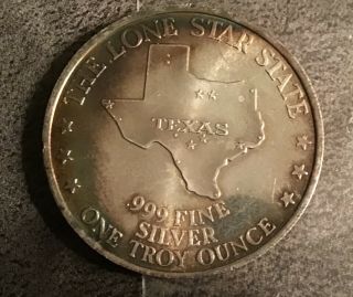 1936 - 1986 Texas Sesquicentennial The Lone Star State 1 Troy Oz Silver Round
