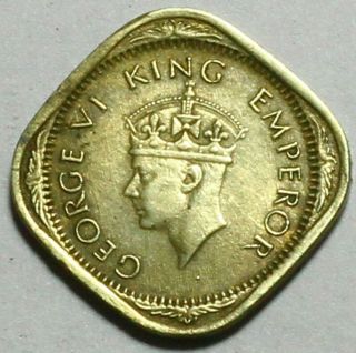 British India _1/2 _anna_ancient_coin_george_vi King_emperor