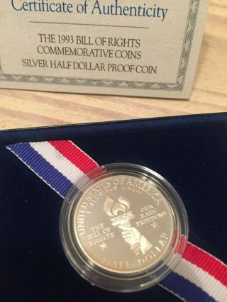 1993 Bill of Rights Commemorative Coins Silver Half Dollar Proof Coin 2