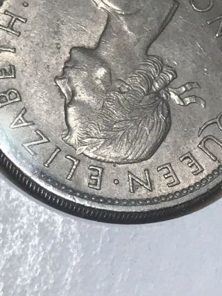 RHODESIA & NYASALAND 2 shillings 1956 3 - year type RARE in High Graded Coin 5