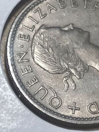RHODESIA & NYASALAND 2 shillings 1956 3 - year type RARE in High Graded Coin 6