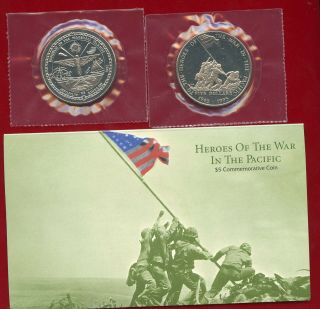 Marshall Islands 1995 $5.  00 Heroes Of The War In The Pacific In Holder