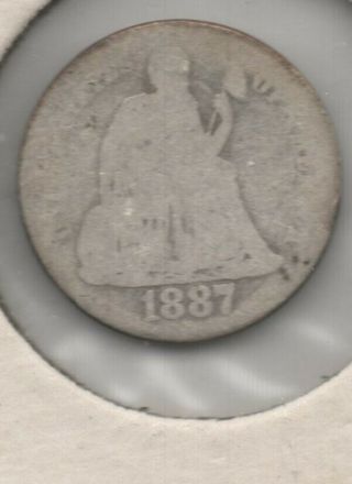 1887 S Seated Liberty Dime