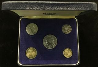 1967 Guyana First Official Boxed 5 Coin Proof Set - Royal