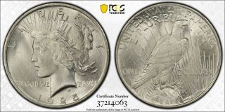 1925 P Peace Dollar - Pcgs Ms65